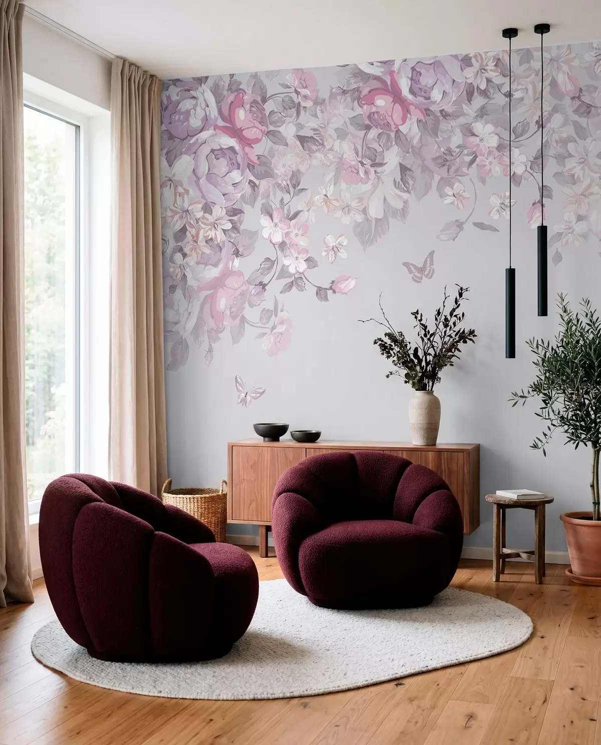 Fotobehang Roze tuinboog u94295v2