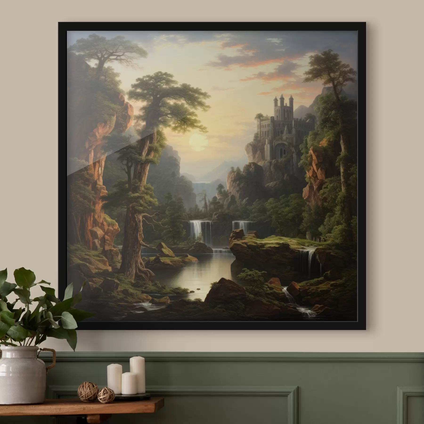 Fotobehang Waterval in de bergen f42386