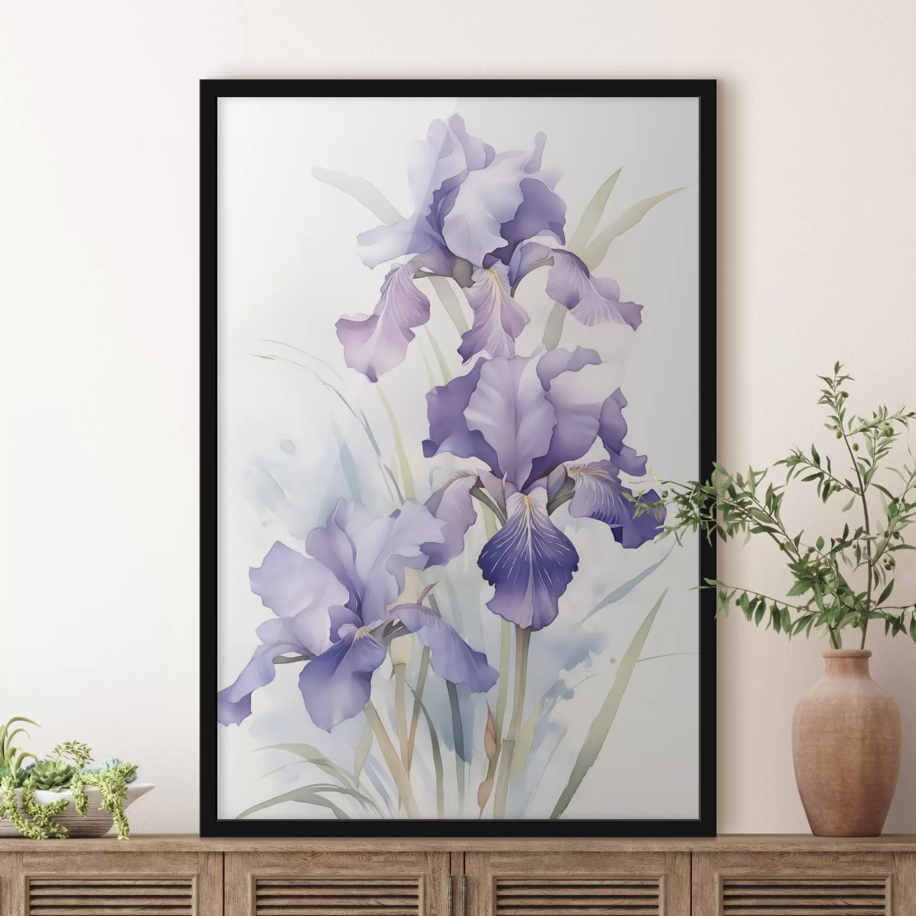  Schilderijen Irissen imitatie van aquarel f42414