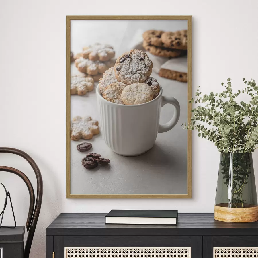 Fotobehang Mok met koekjes f42276