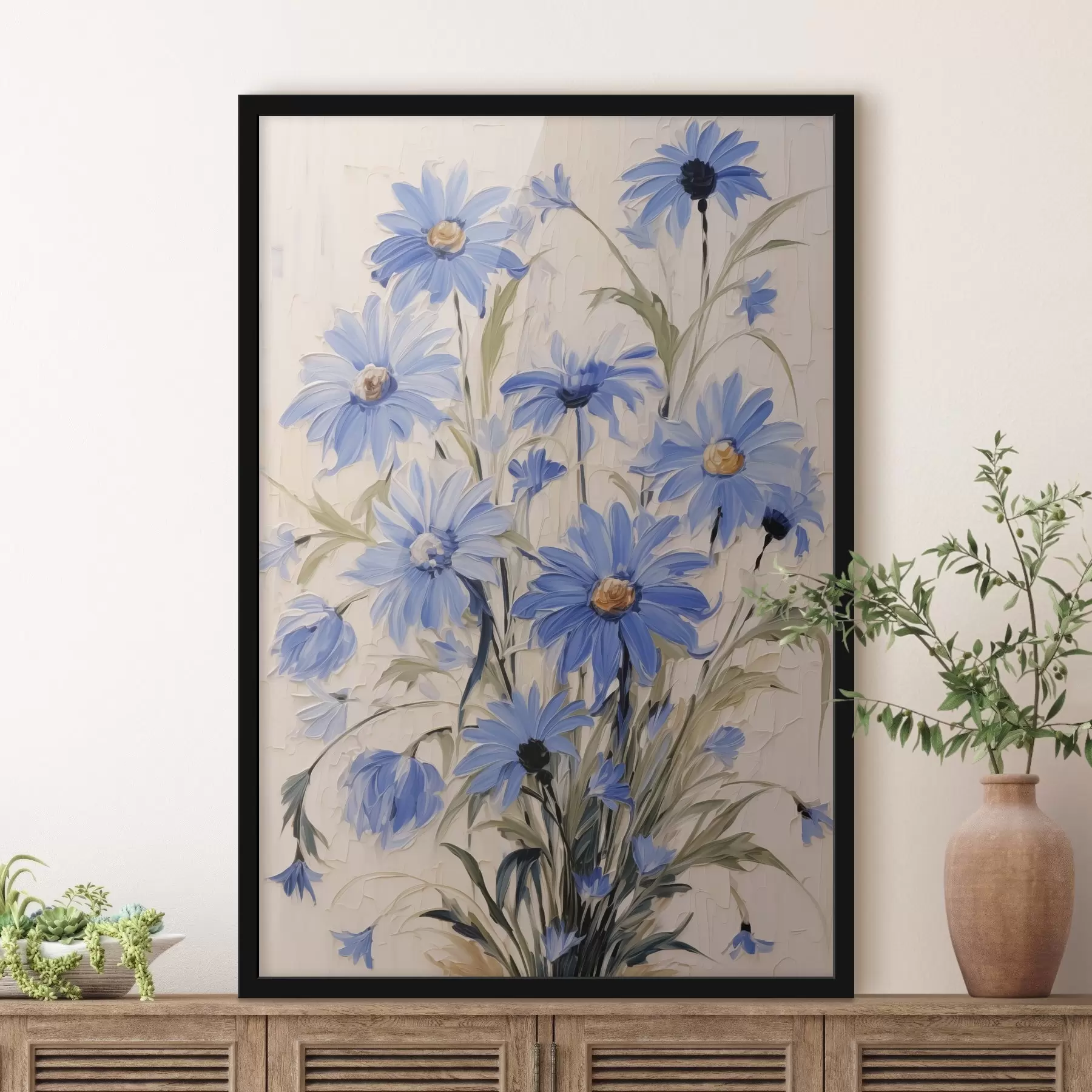 Fotobehang Wilde bloemen imitatieschilderij f42471
