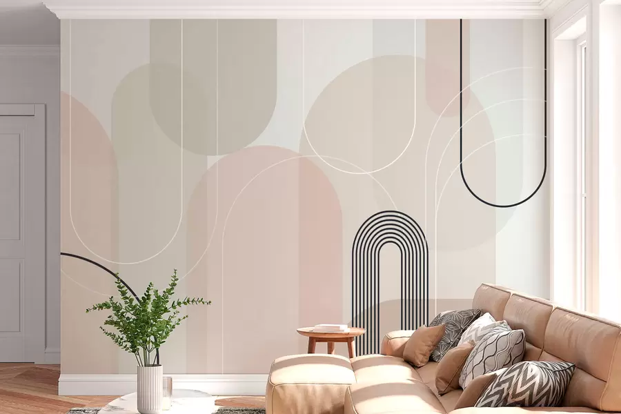 Fotobehang Stijlvolle minimalistische bogen w02826