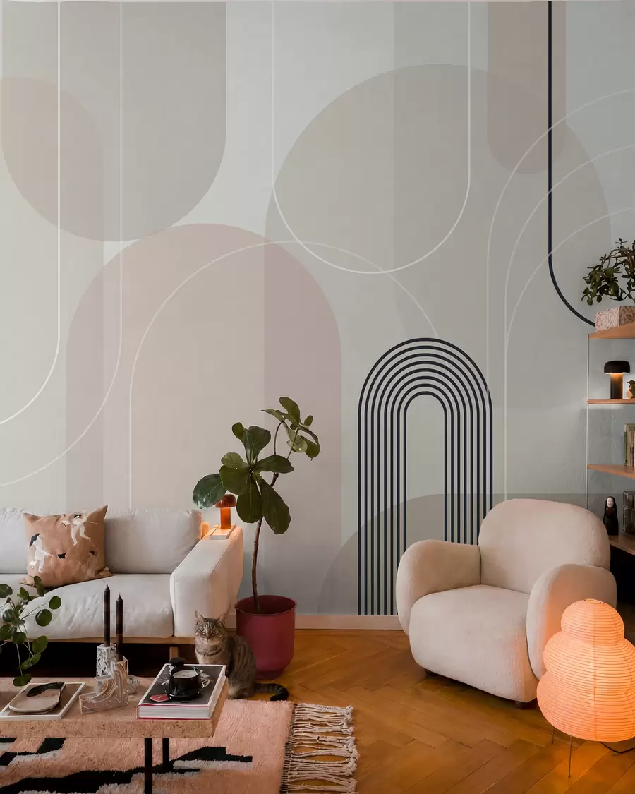 Fotobehang Bogen in pastel w02826