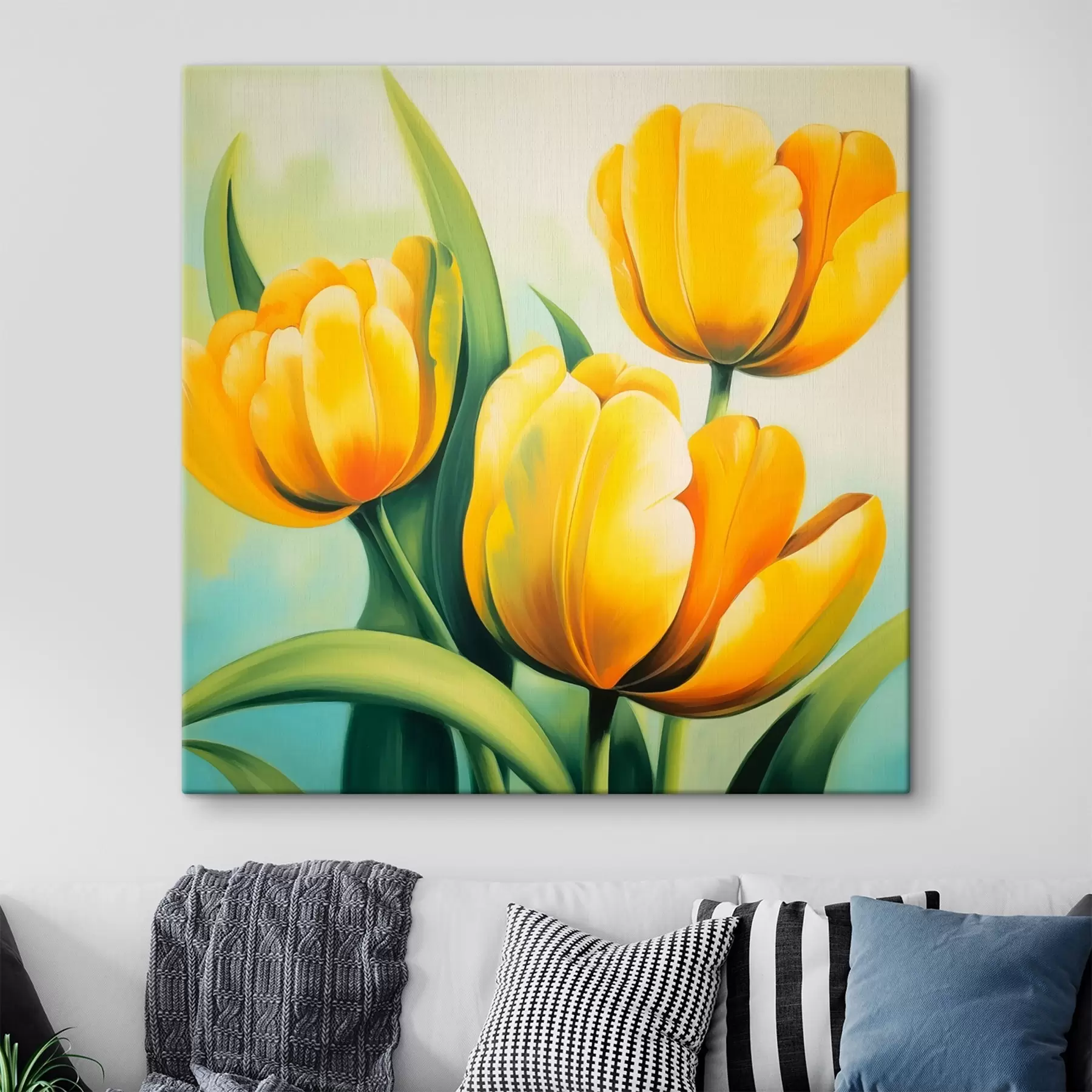 Fotobehang Gele tulpen s42479