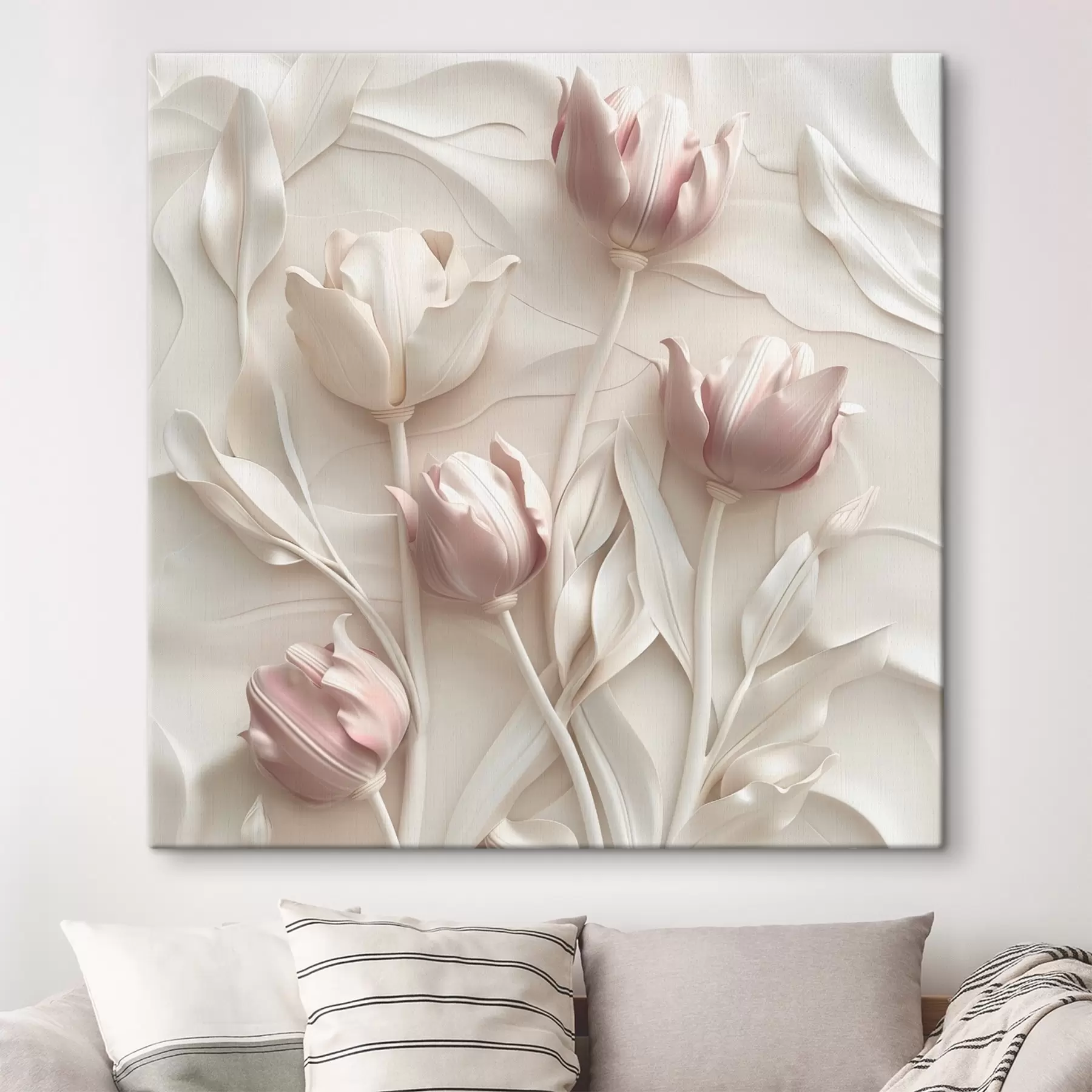 Fotobehang Volumetrische delicate bloemen s42613