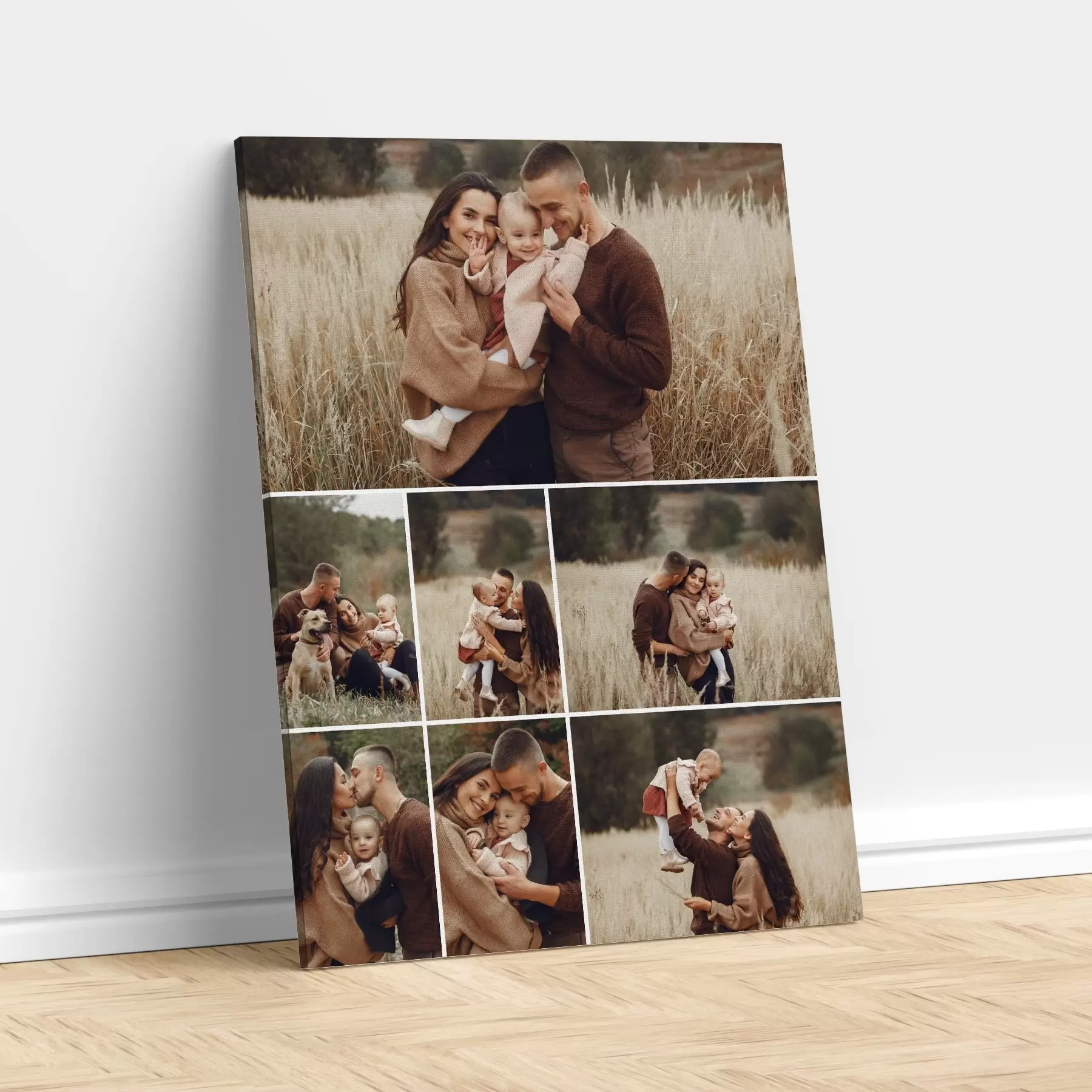  Schilderijen Afdrukken van fotocollage op canvas op maat s42686