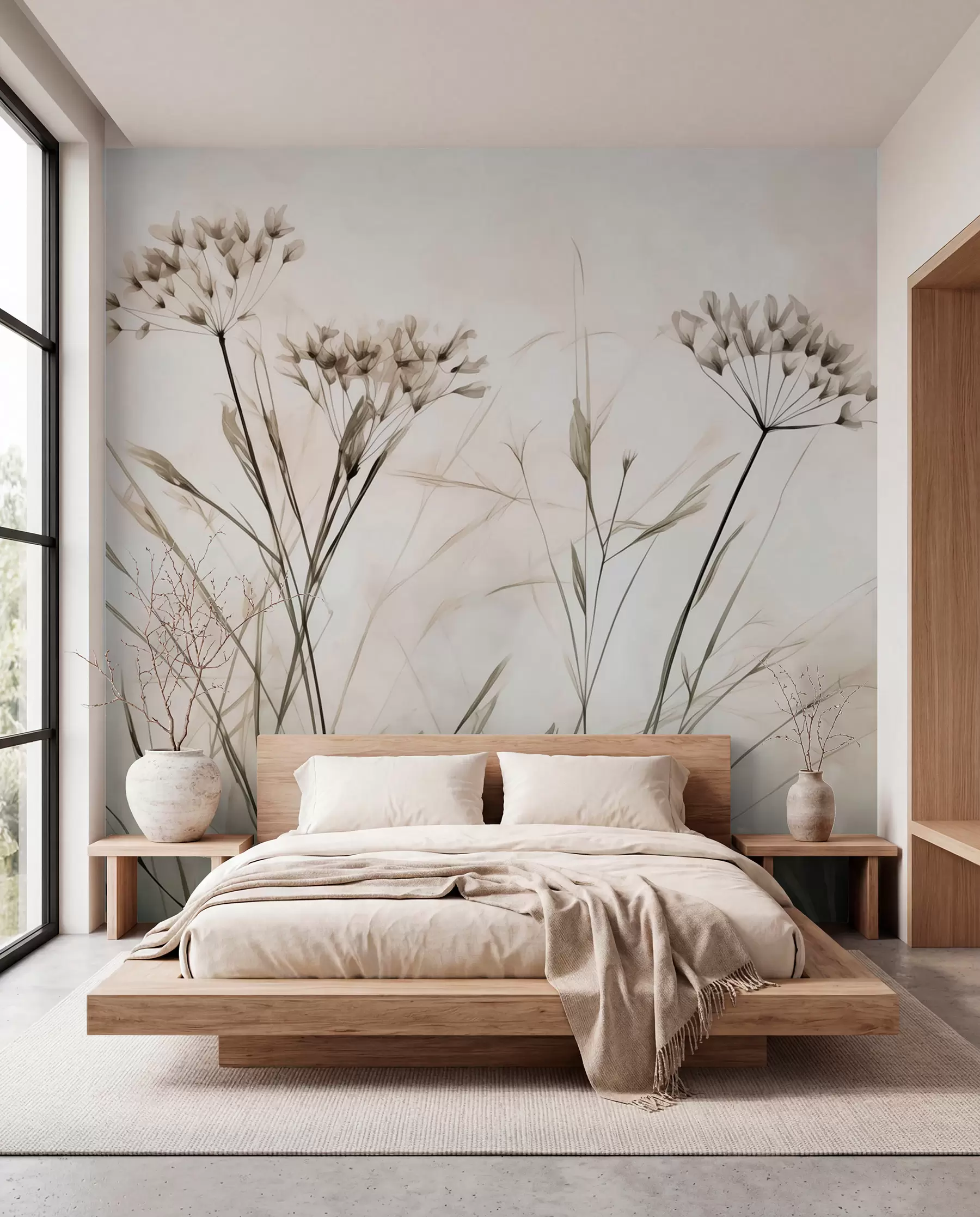 Fotobehang Kruiden in aquarel wazige stijl w02920