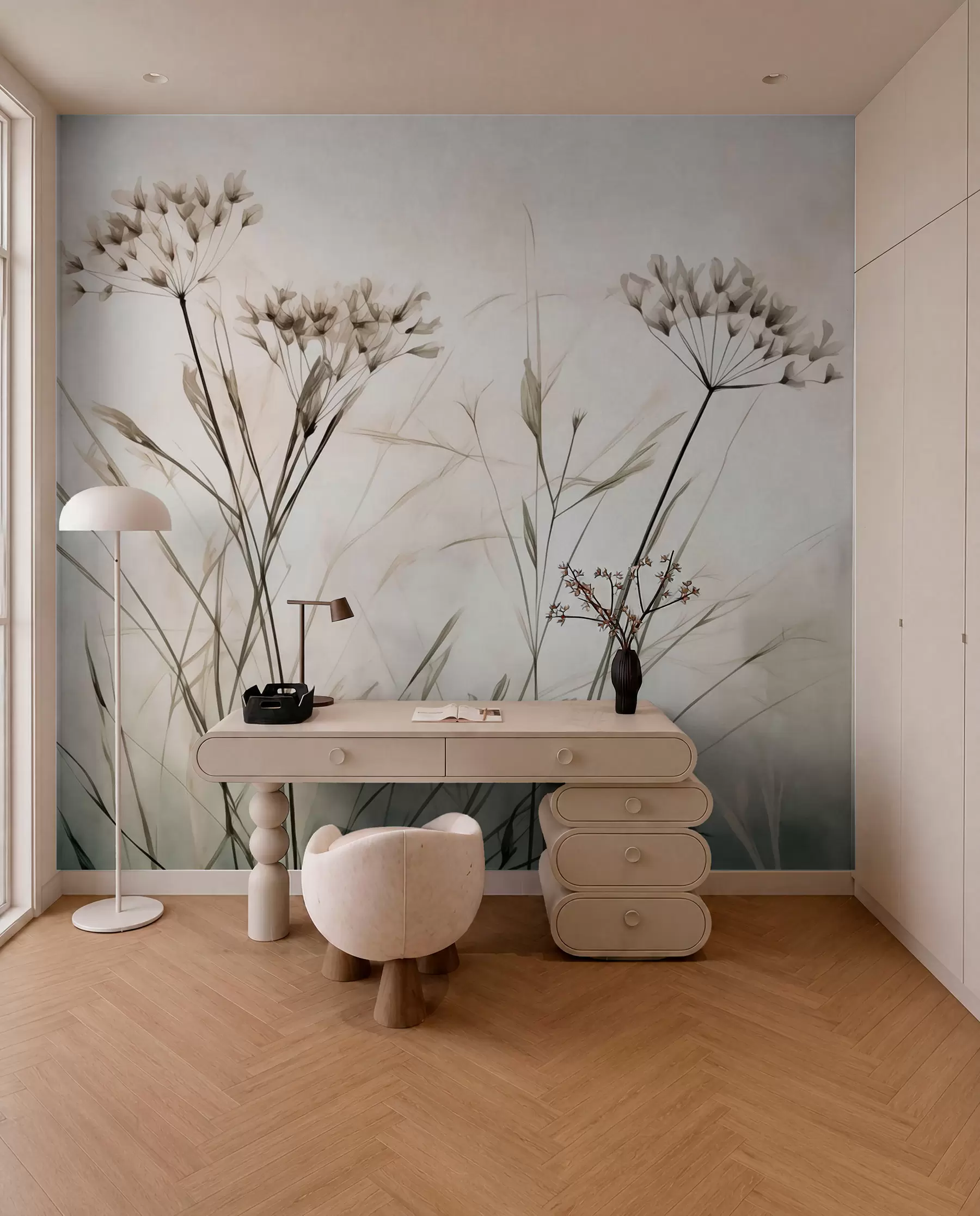 Fotobehang Kruiden in aquarel wazige stijl w02920