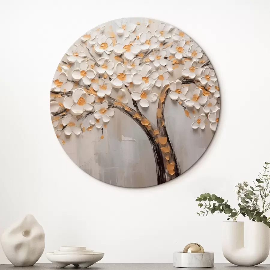 Fotobehang Volumetrisch beeld van een bloeiende boom r42658
