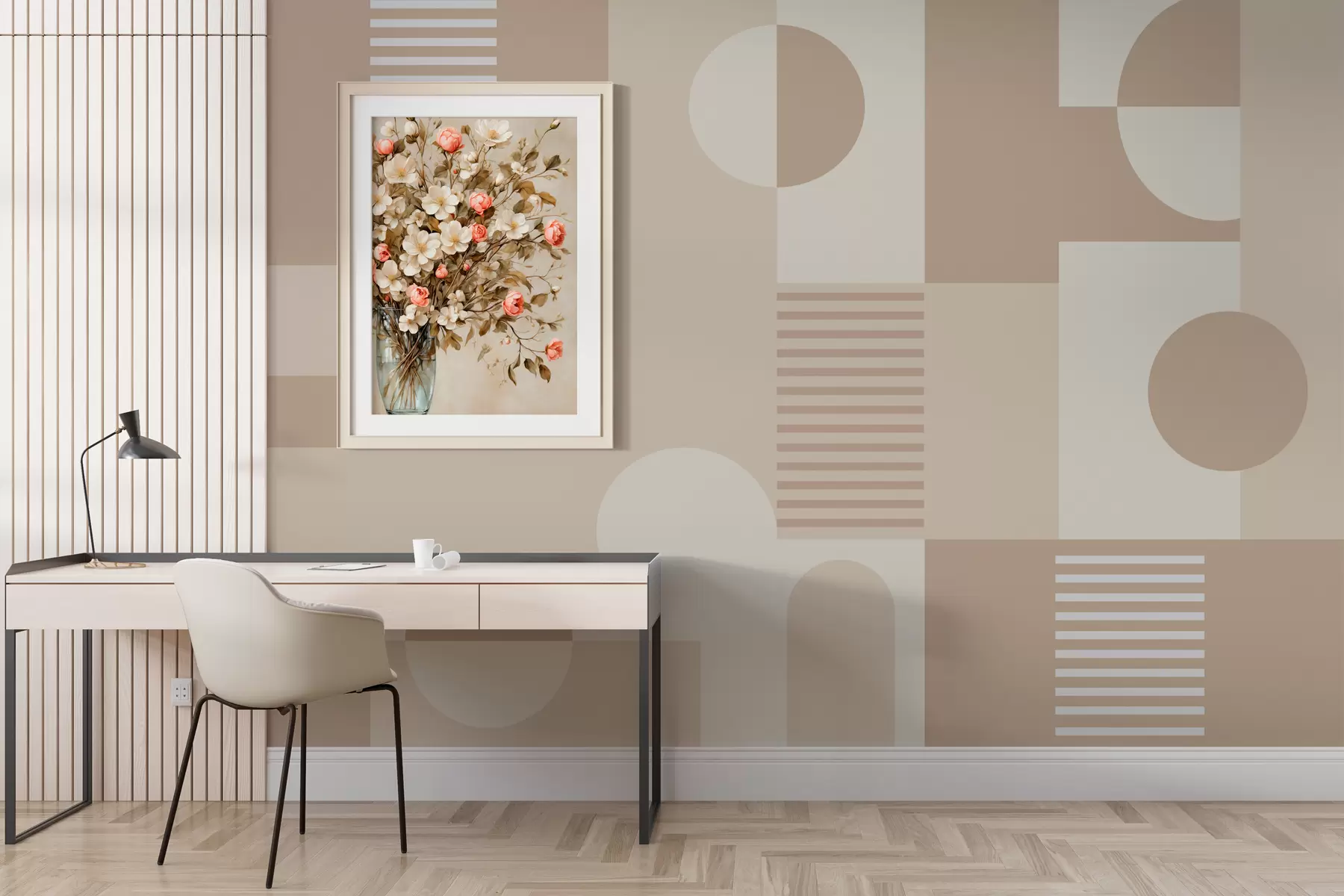 Fotobehang Geometrische vormen in pastelkleuren w02916v1