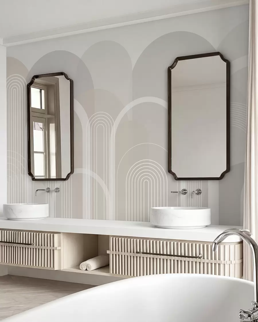 Fotobehang Geometrische bogen boho w02935v1