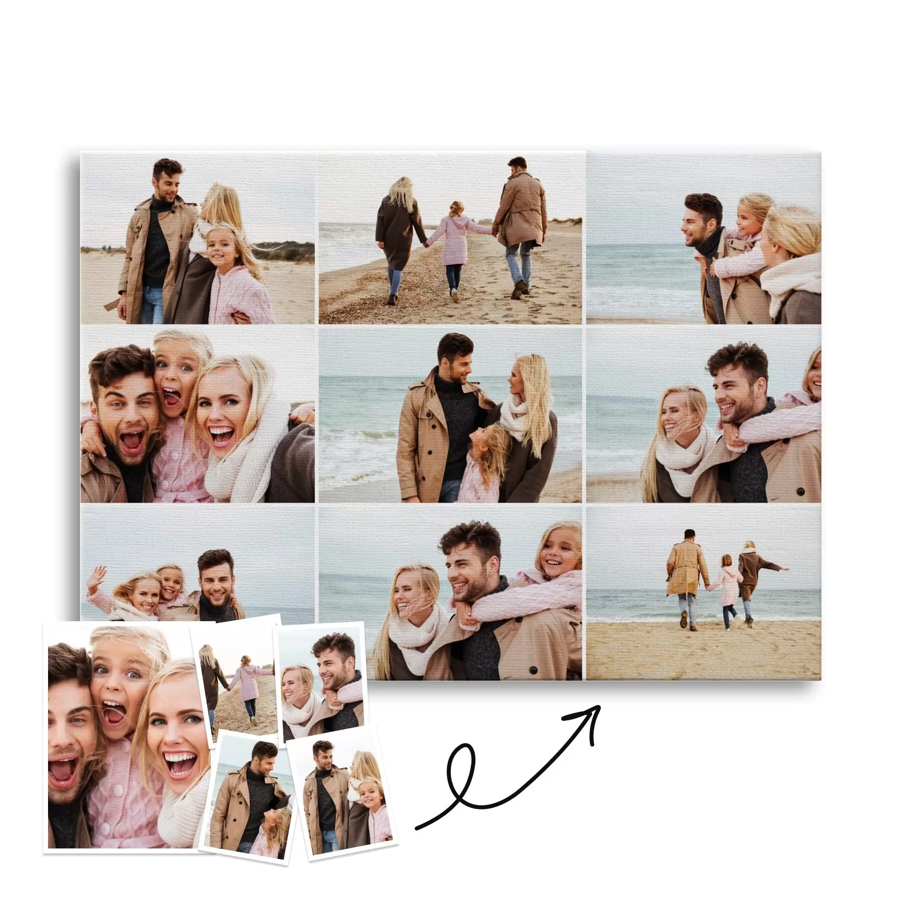  Schilderijen Maak een fotocollage op canvas van jouw foto s42733