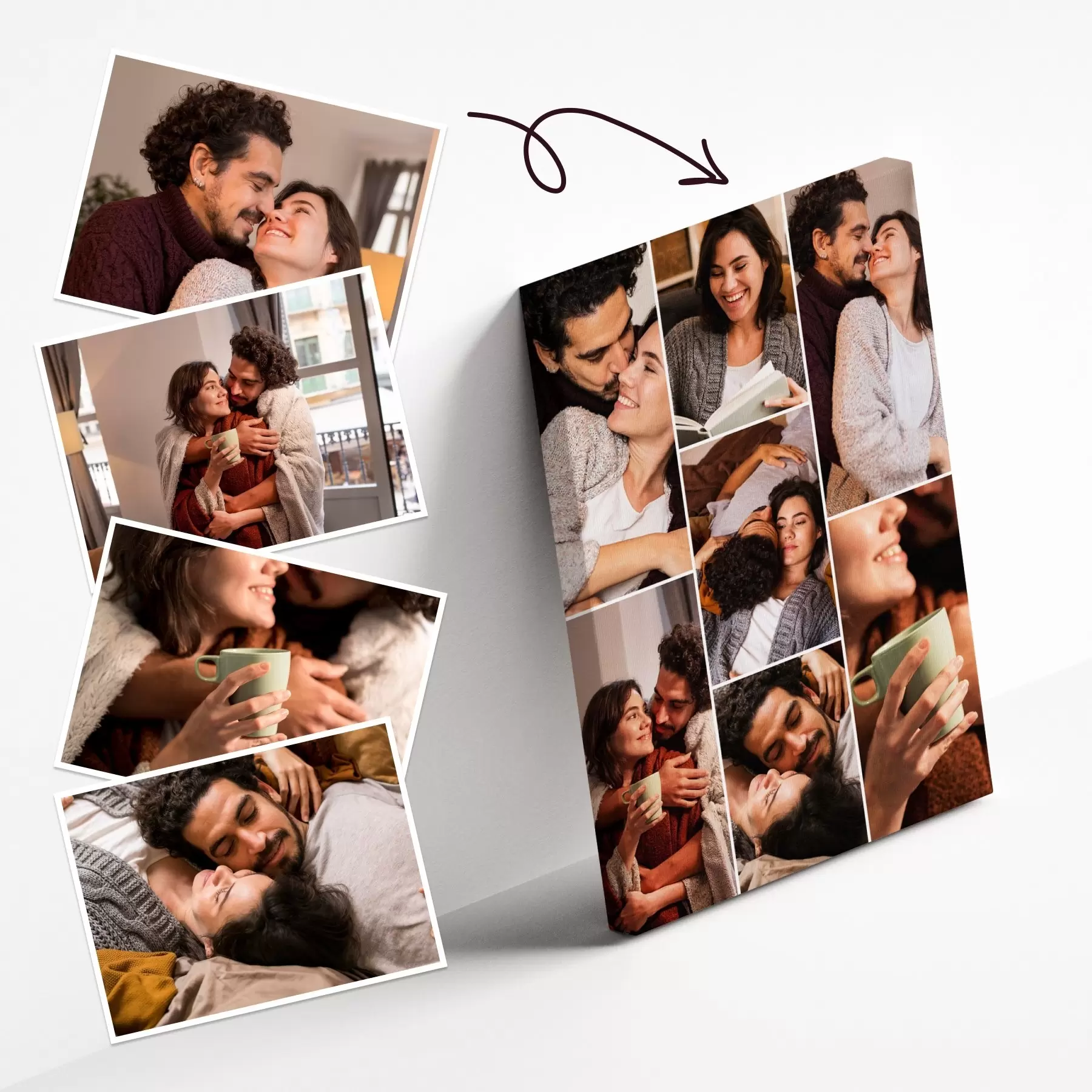  Schilderijen Fotocollage op canvas met levering s42734