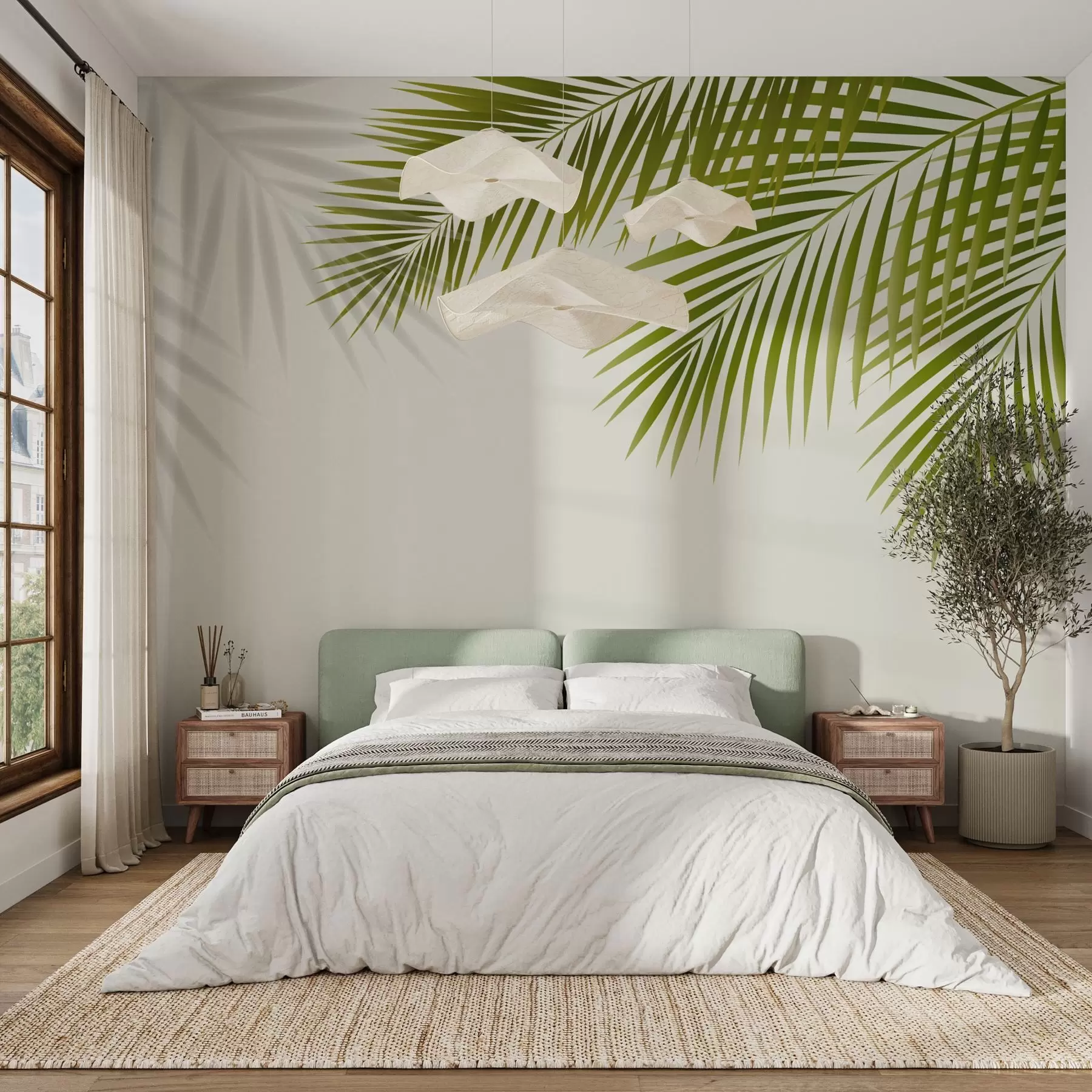 Fotobehang Palm bladeren w02961