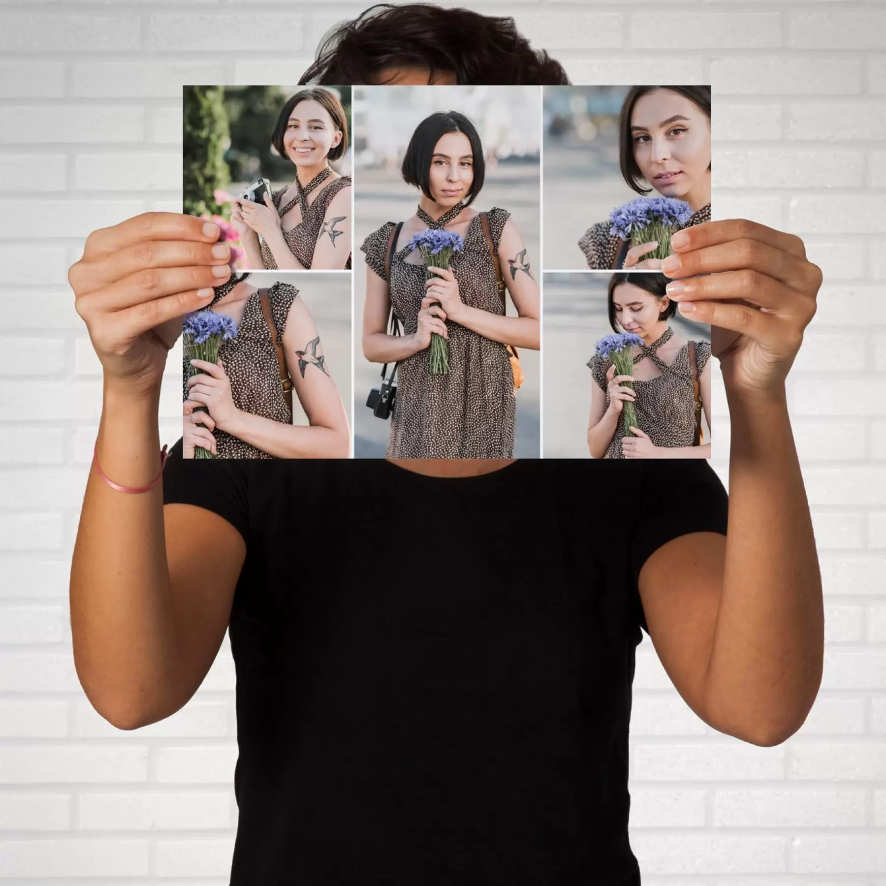  Schilderijen Afdruk van een fotocollage op canvas als cadeau s42807