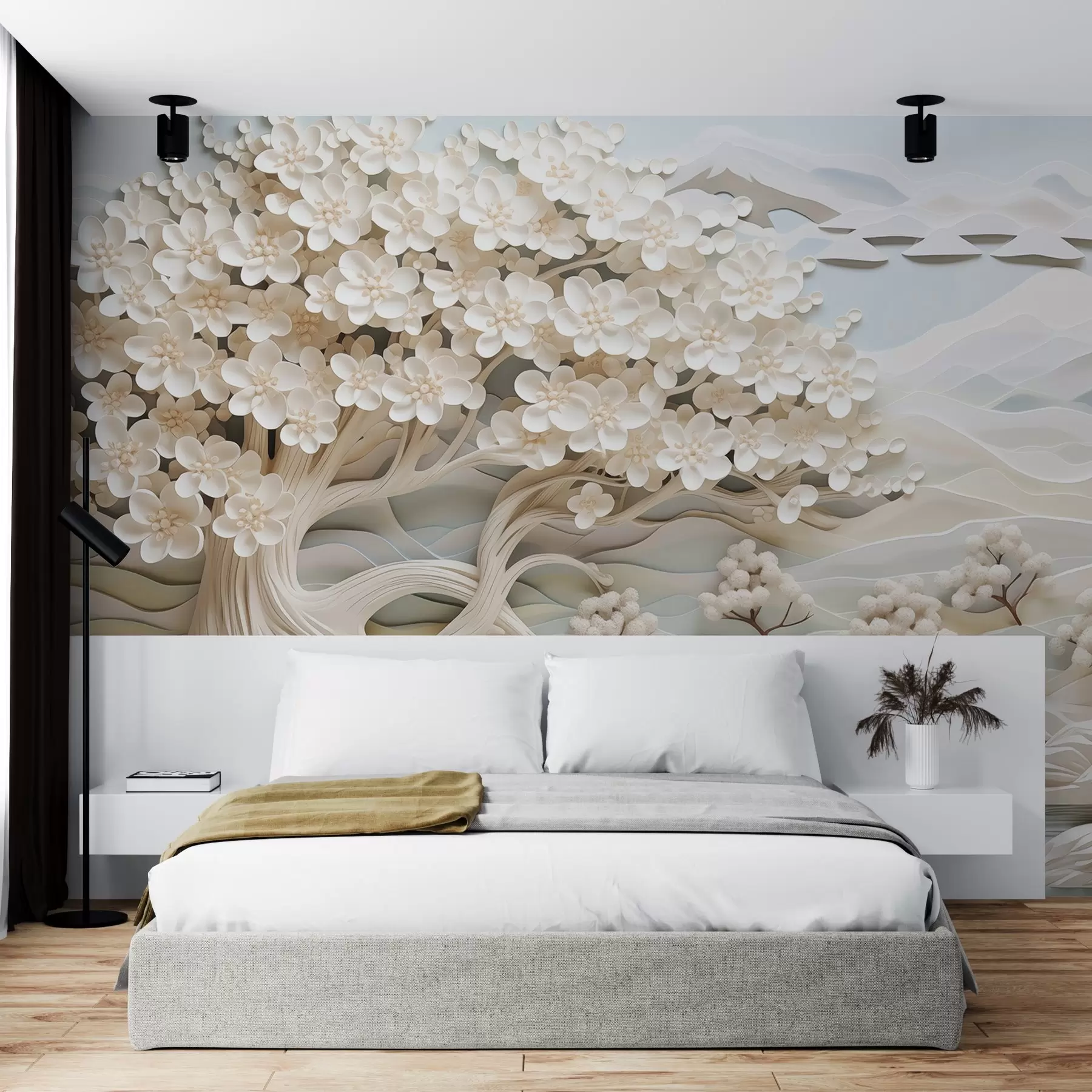 Fotobehang Magische boom boven water w02974