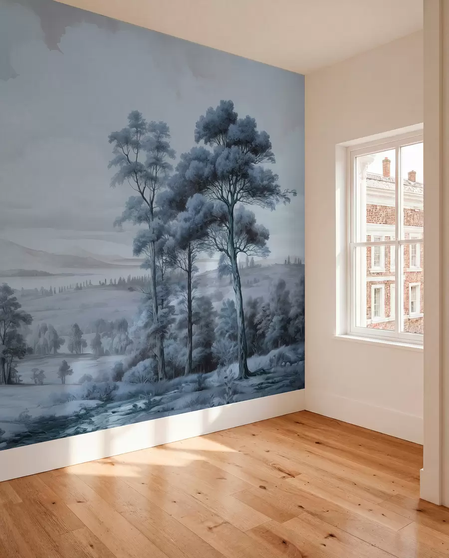 Fotobehang Modern aquarel landschap w02978v1