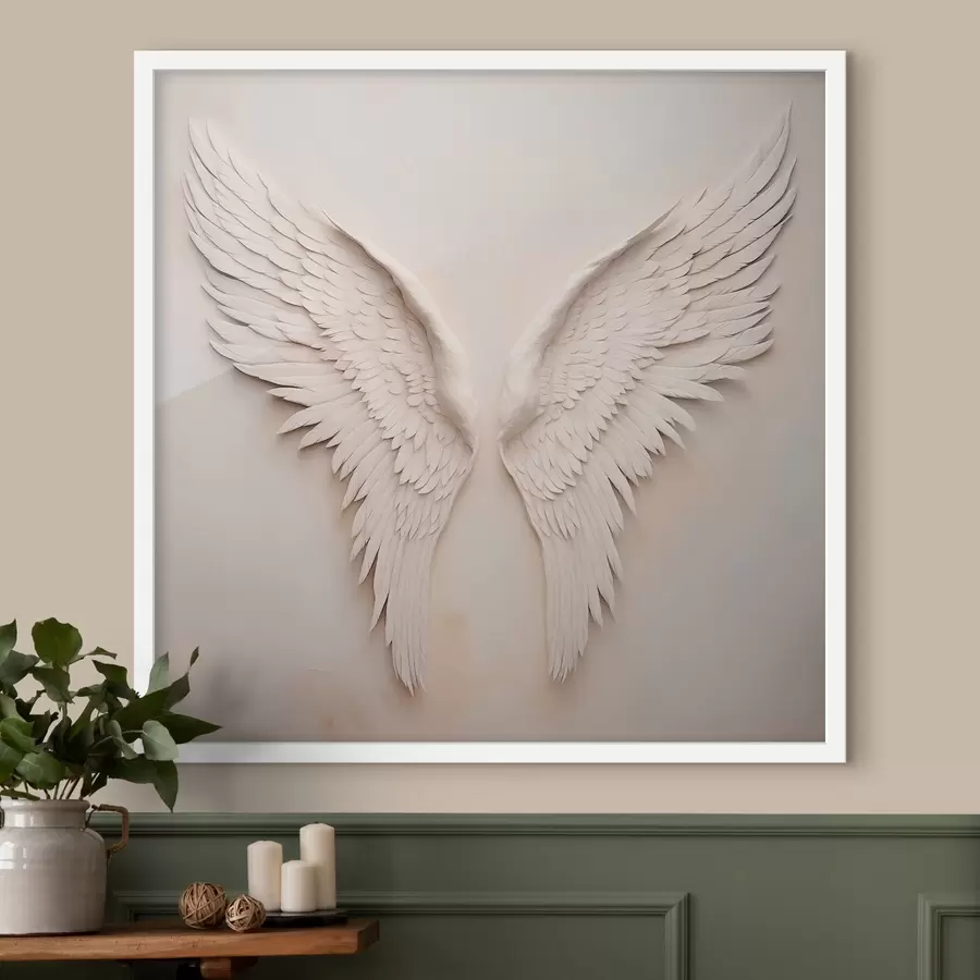 Fotobehang Witte vleugels f42816