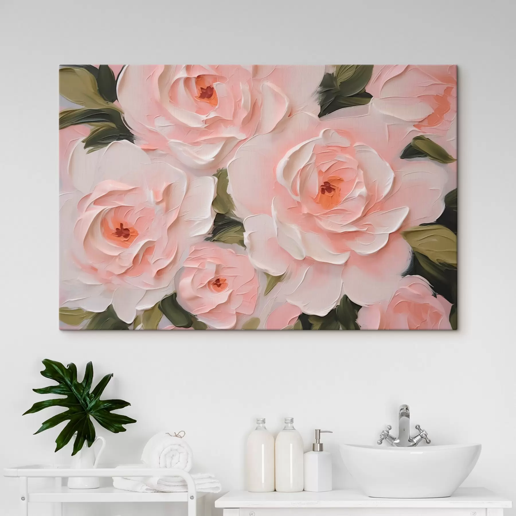  Schilderijen Delicate rozen imitatie van schilderij s42831