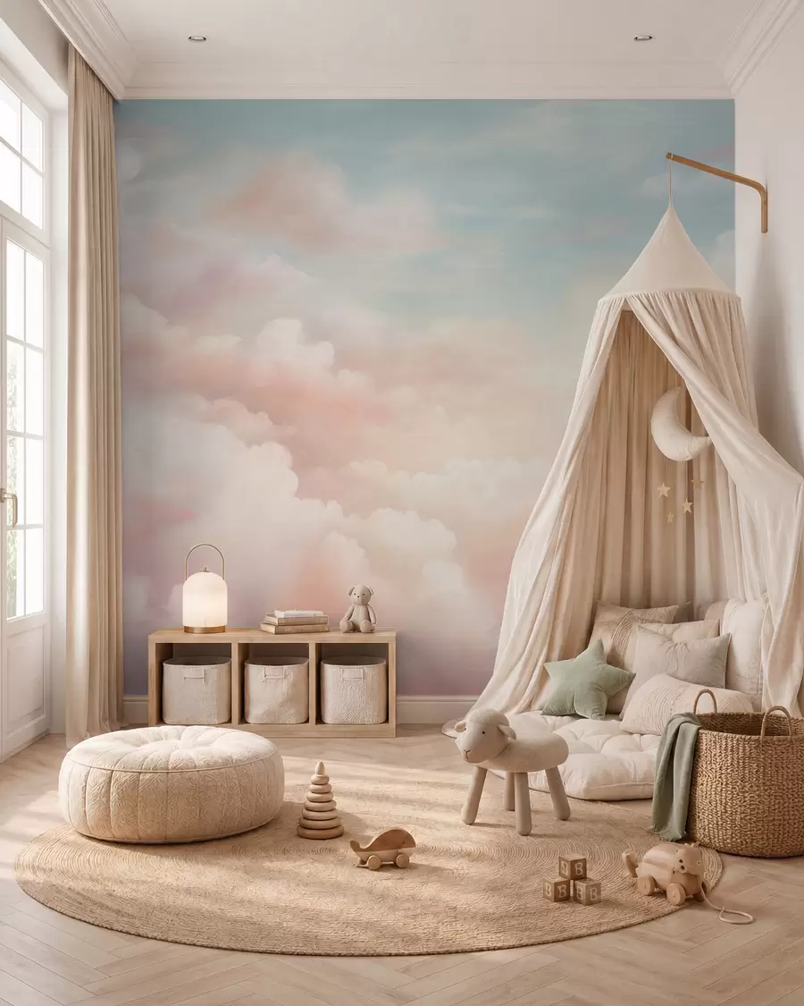 Fotobehang Suikerspinwolken w03047
