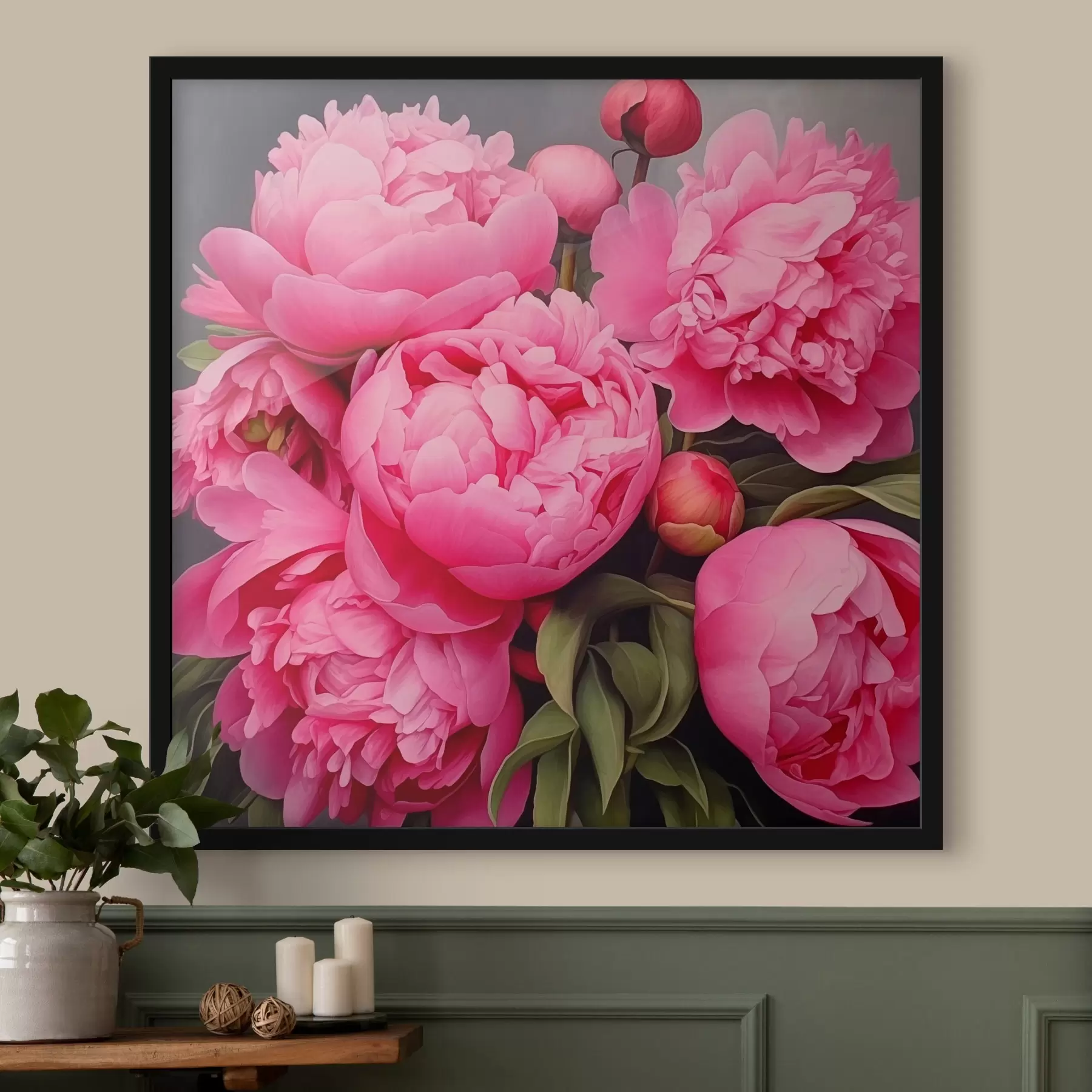 Fotobehang Roze pioenrozen f42944