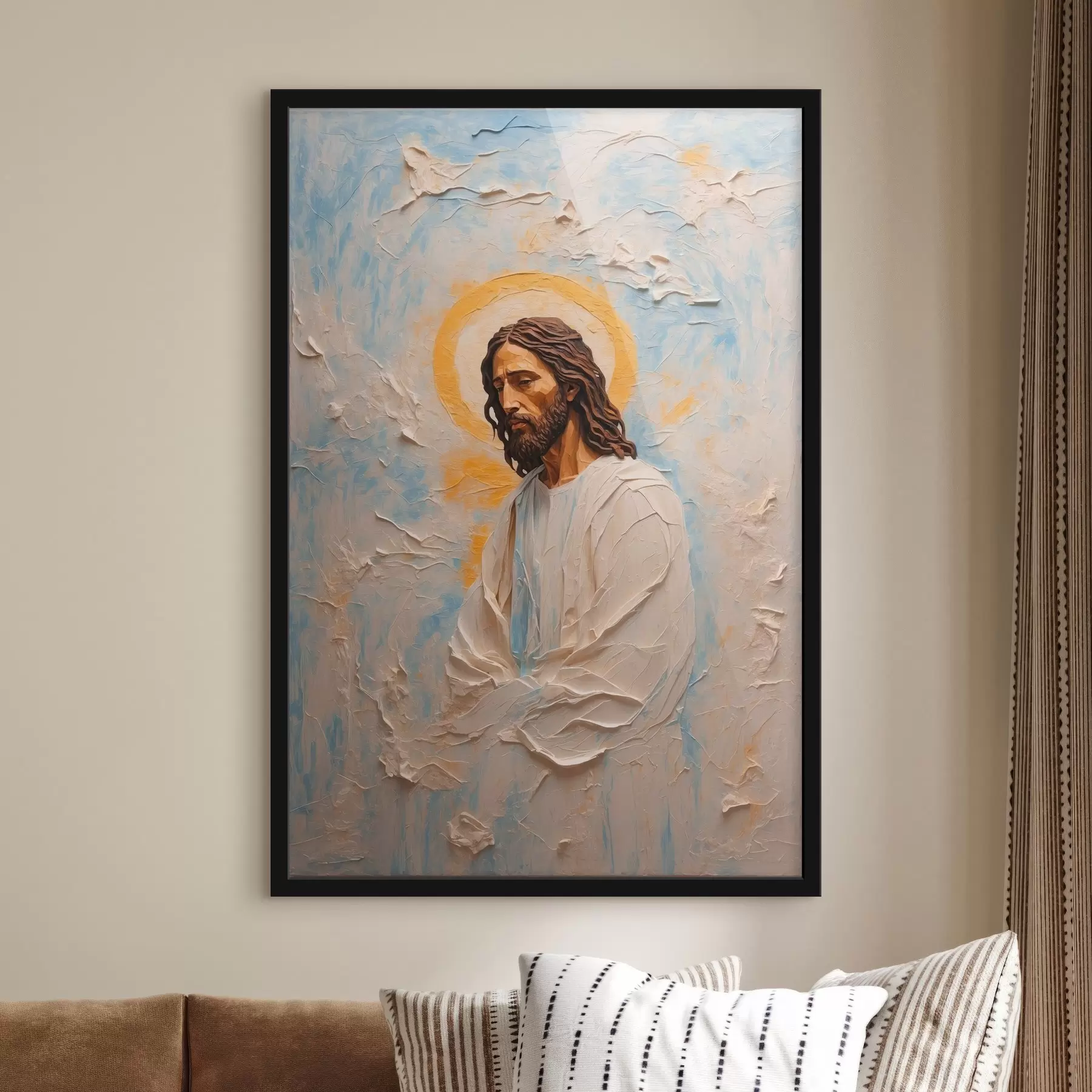 Fotobehang Jezus Christus in stijl olieverfschilderij f42768