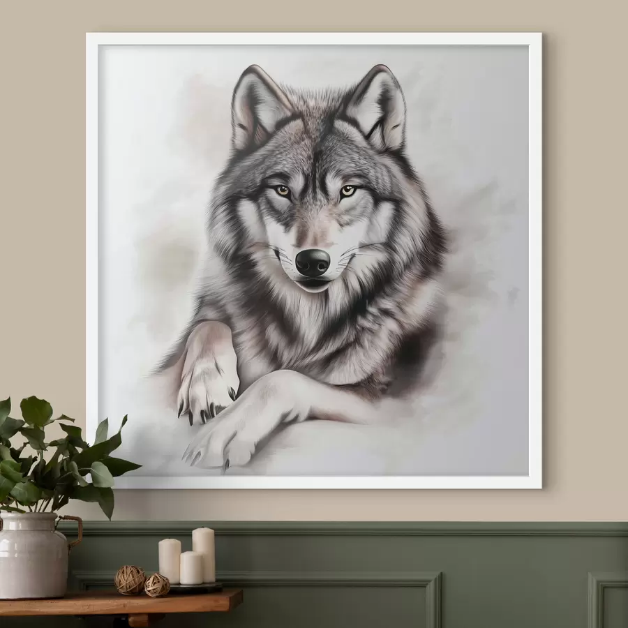 Fotobehang Een mooie wolf f42985