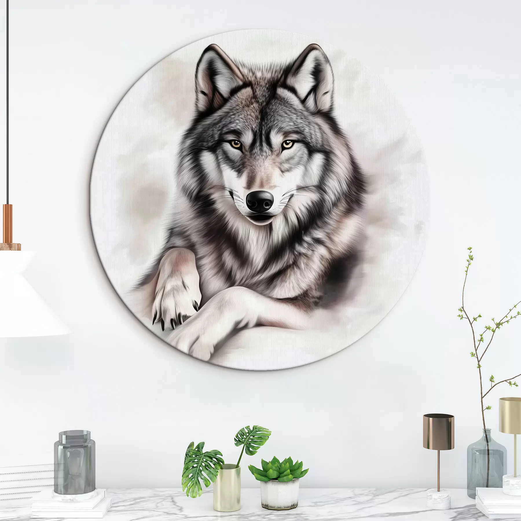  Schilderijen Een mooie wolf r42985