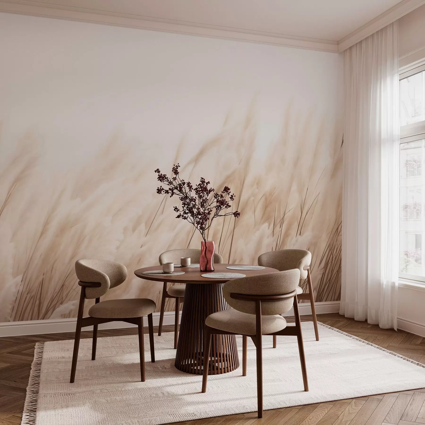 Fotobehang Aartjes in pastelbeige kleuren w03244