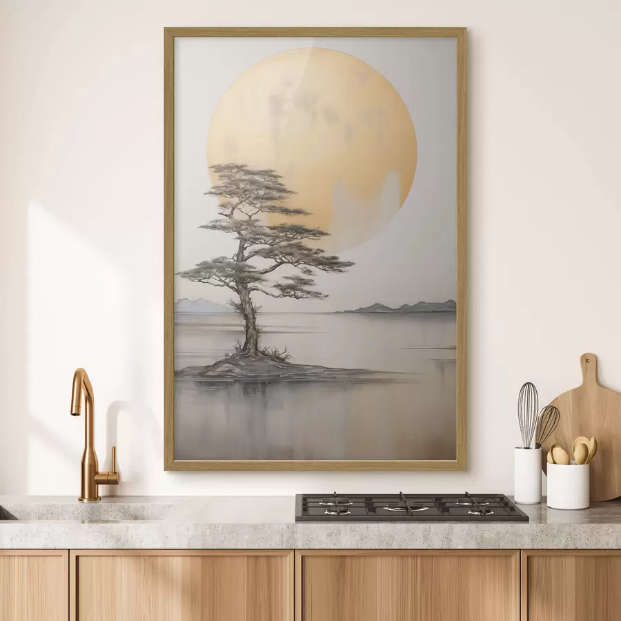 Fotobehang Eenzame den onder de maan f43142