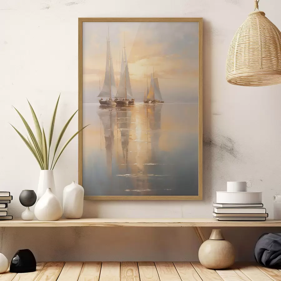 Fotobehang Zeilen van de dageraad f43148