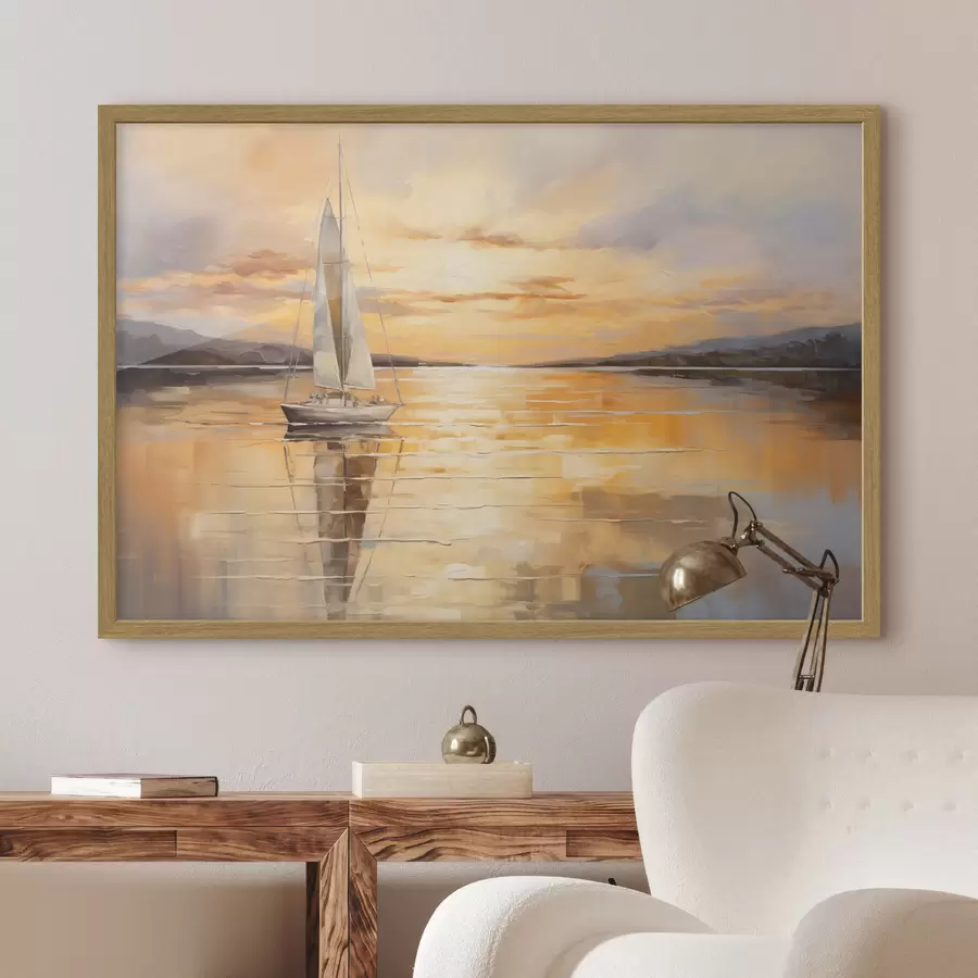 Fotobehang Zeilen naar de avond f43169
