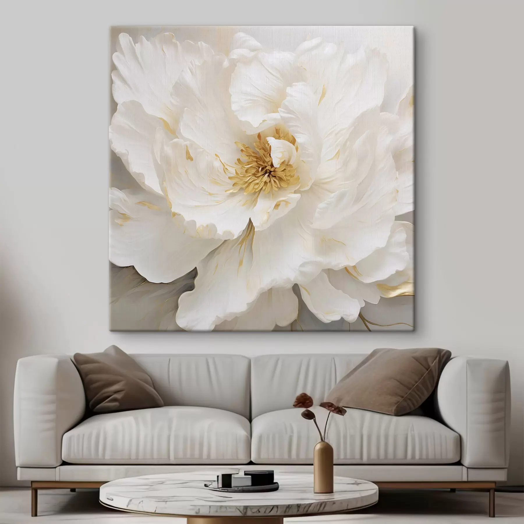 Fotobehang Grote witte bloem s43126