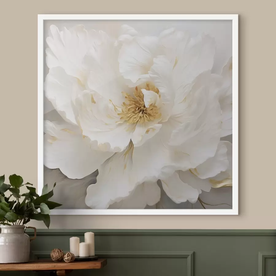 Fotobehang Grote witte bloem f43126
