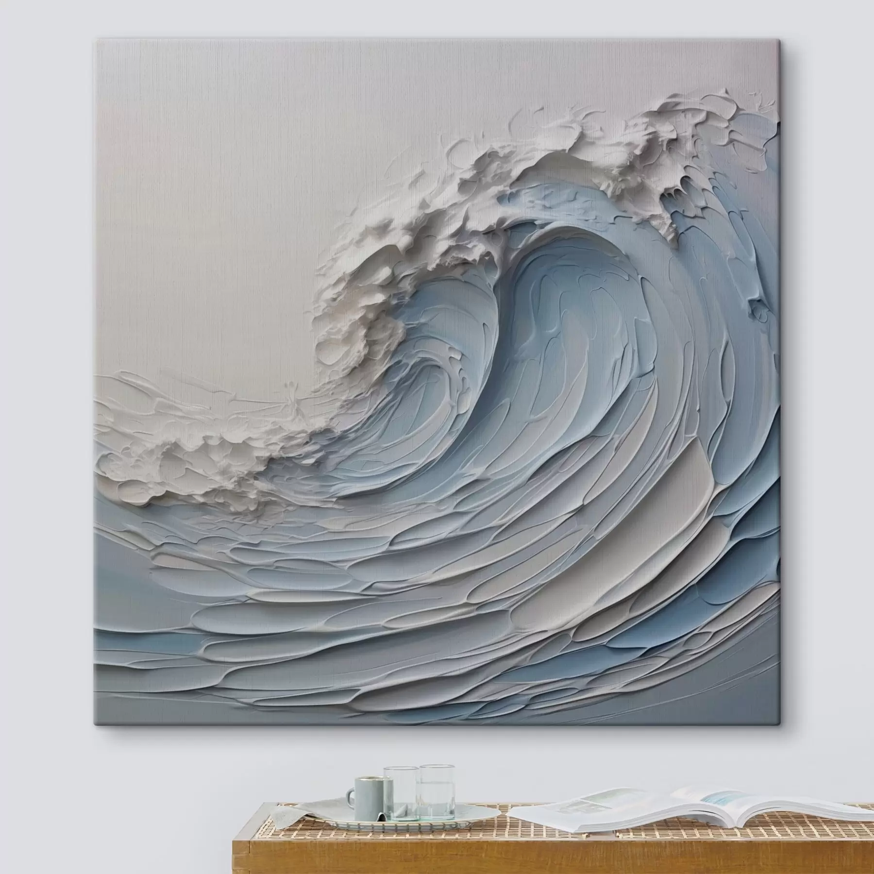 Fotobehang Abstracte golf imitatie penseelstreken s43194