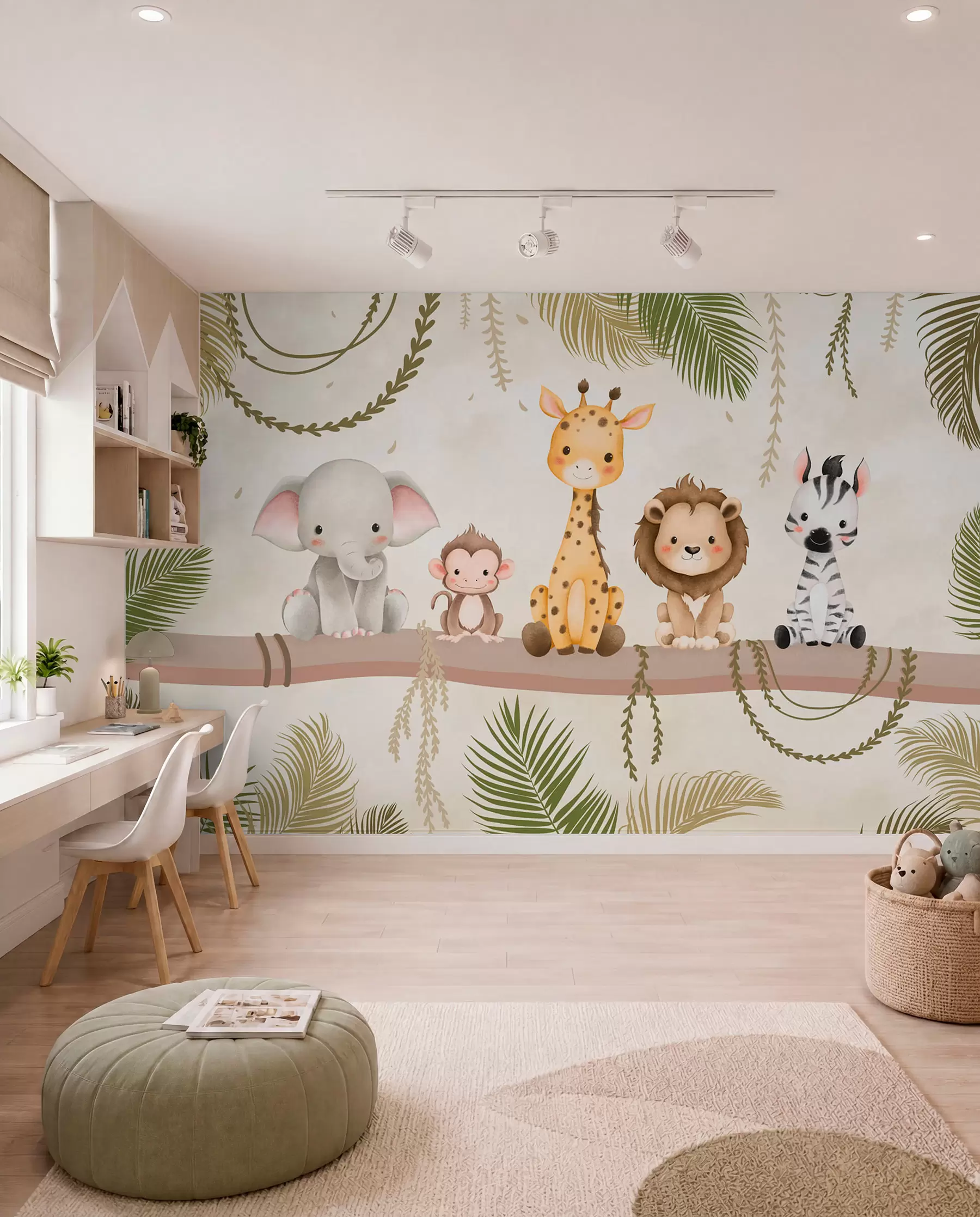 Fotobehang Kleine junglevrienden w03166