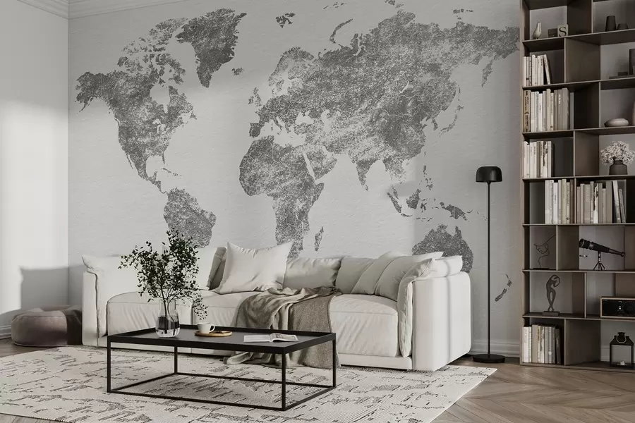 Fotobehang Textuurkaart van de wereld w03312v3