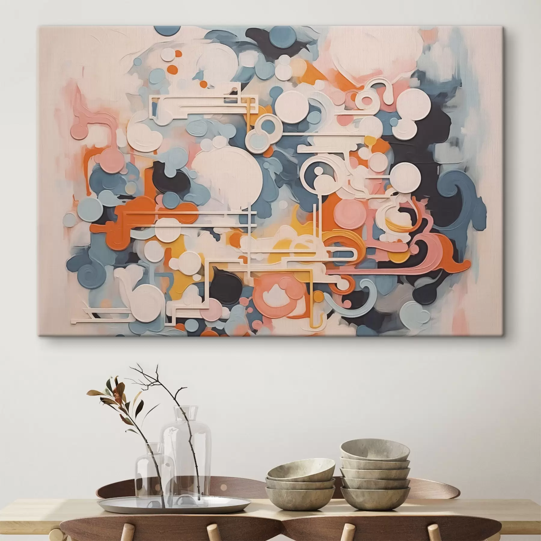 Fotobehang Abstractie imitatie van schilderkunst s43227