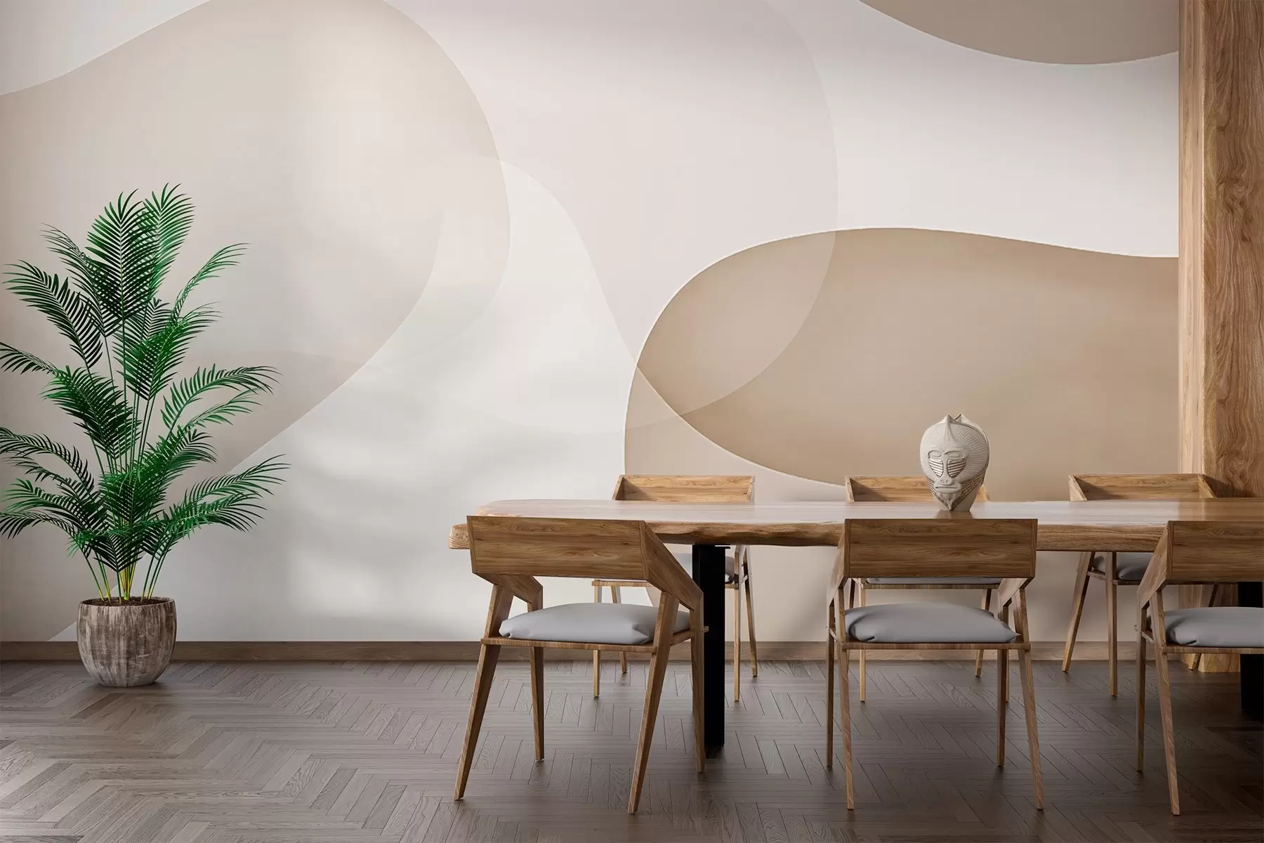 Fotobehang Geabstraheerde berg silhouetten w03366