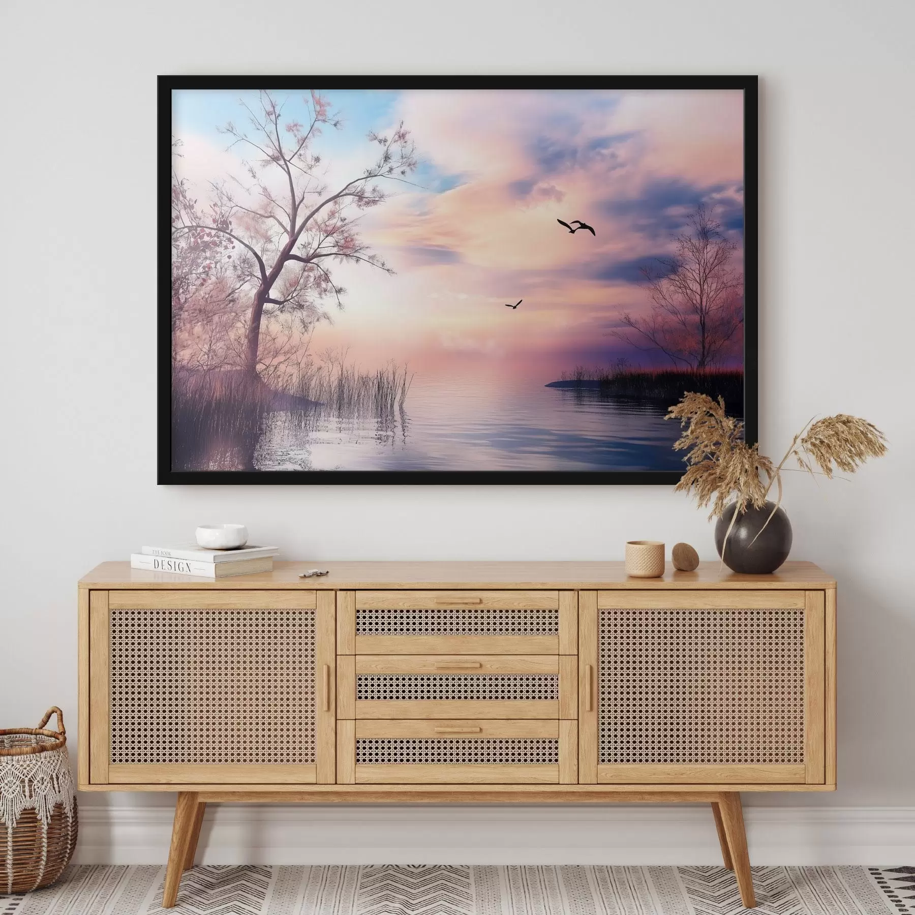Fotobehang Dageraad op het meer f43287