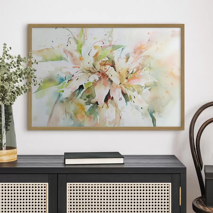 Fotobehang Abstracte tekening van bloemen f43298