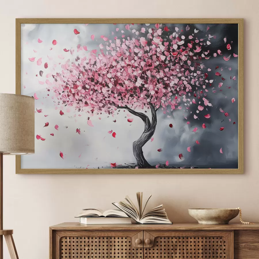 Fotobehang Vliegende bloesem f43299