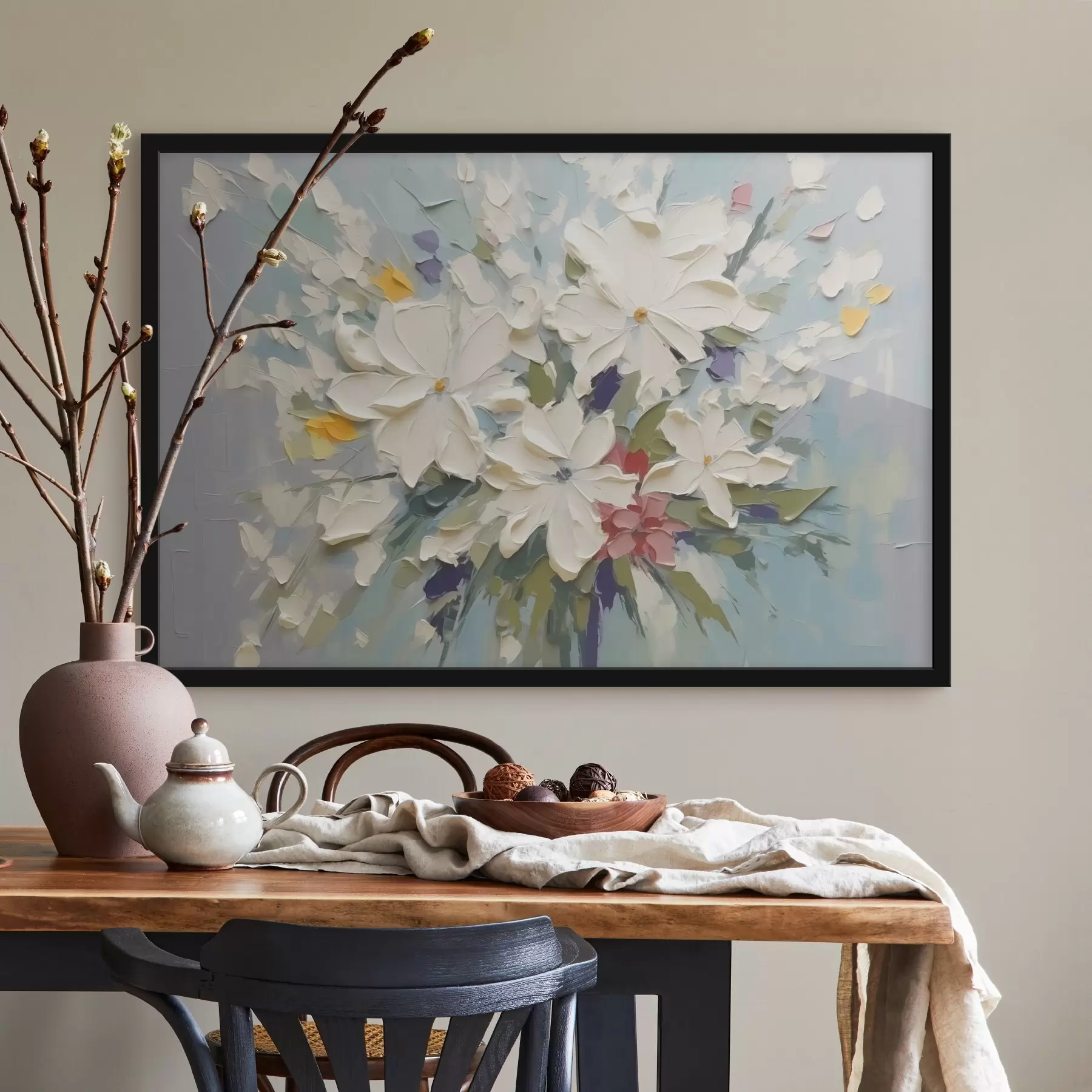 Fotobehang Boeket bloemen imitatieschilderij f43348