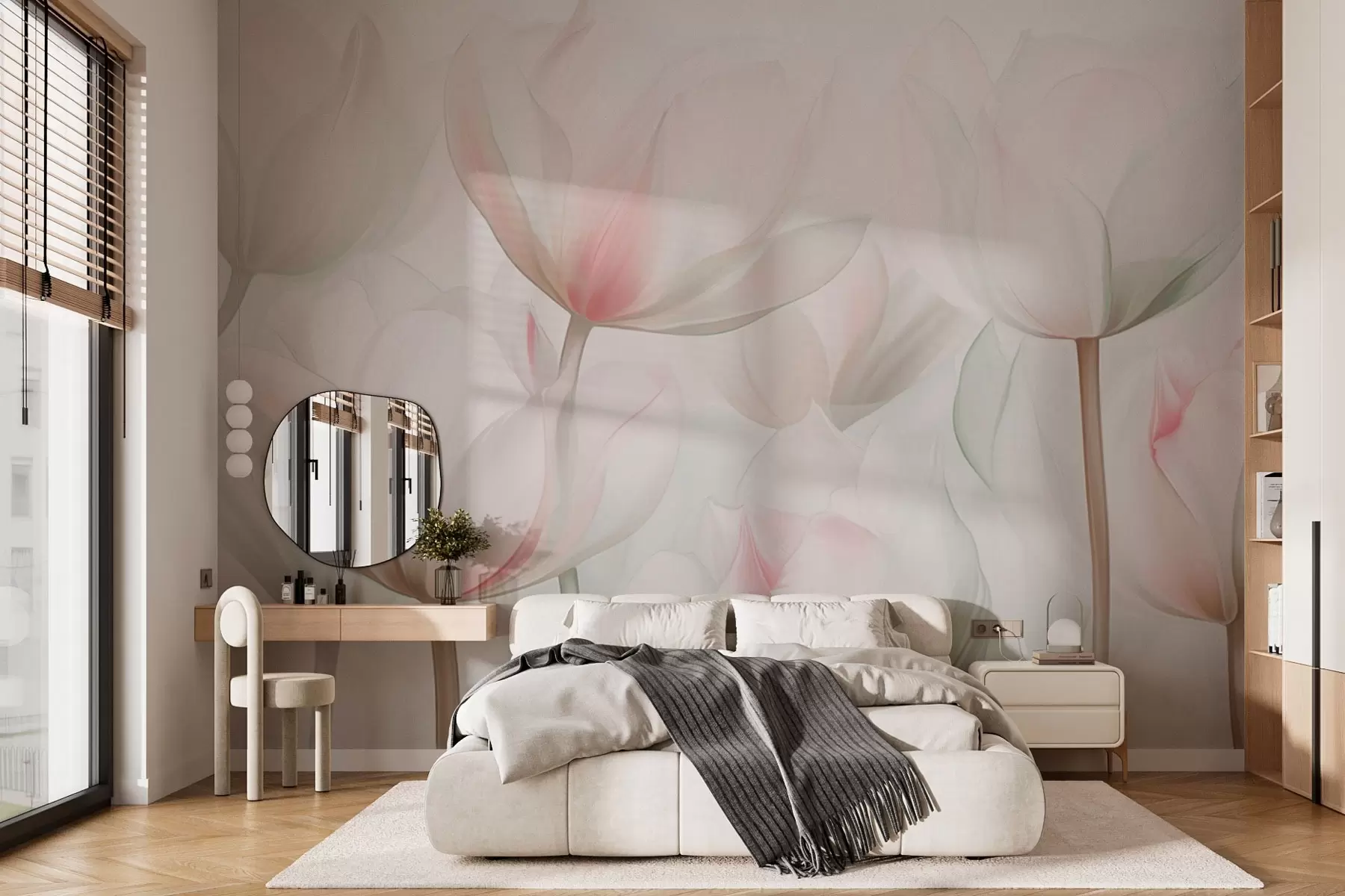Fotobehang Delicate tulpen in pastelkleuren w03442v1