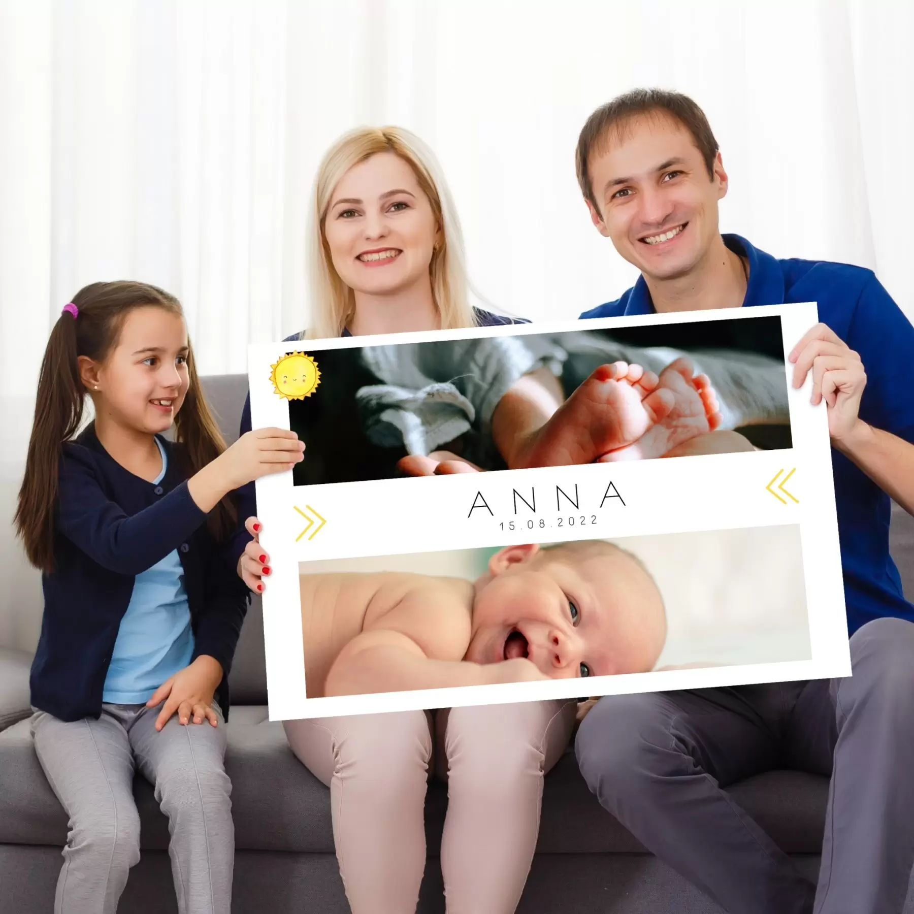  Schilderijen Fotocollage op canvas op bestelling s43751