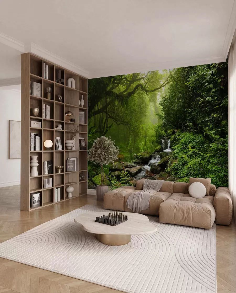 Fotobehang Verborgen boswaterval u53758