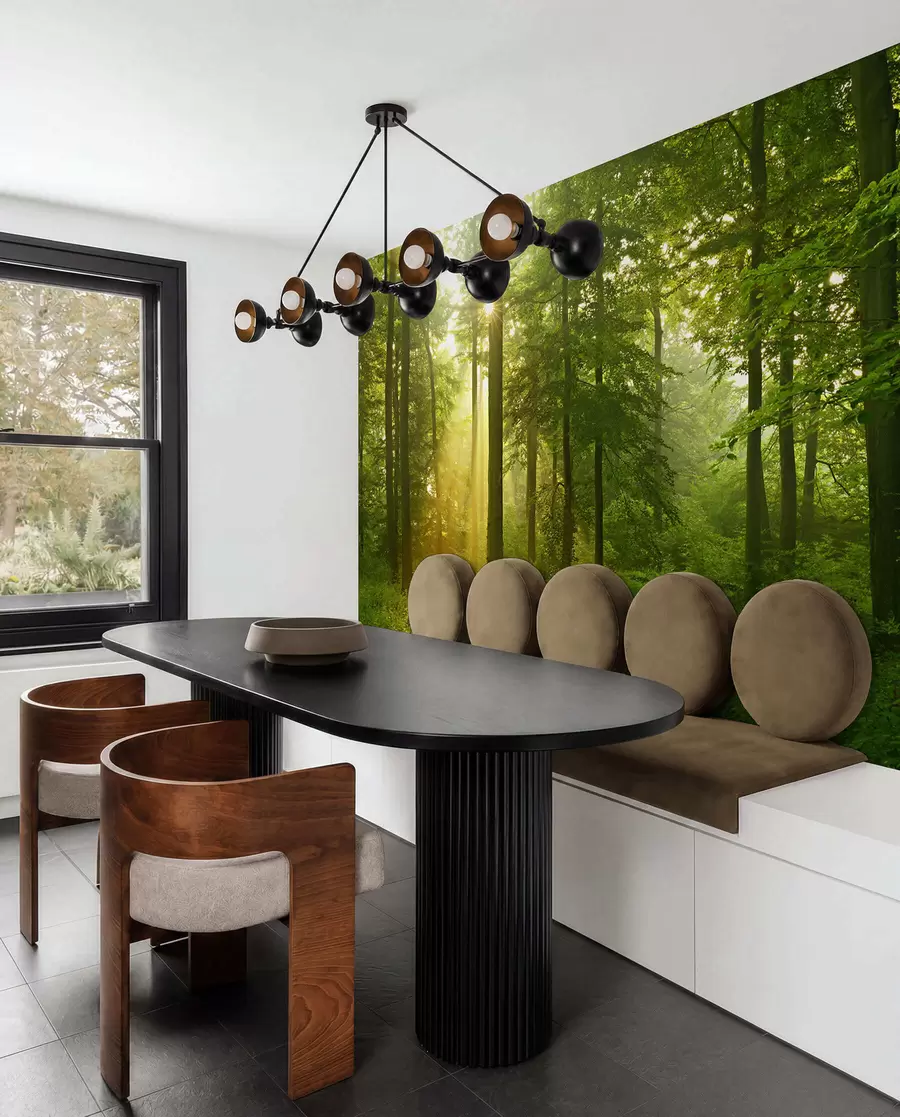 Fotobehang Stilte in het zonnige bos u57295