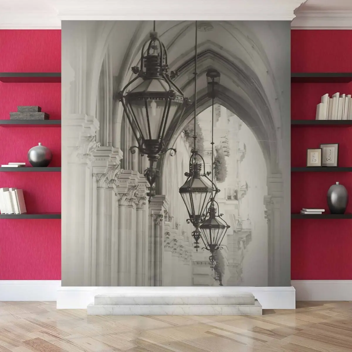 Fotobehang Straatlantaarn, lamp e art u57433