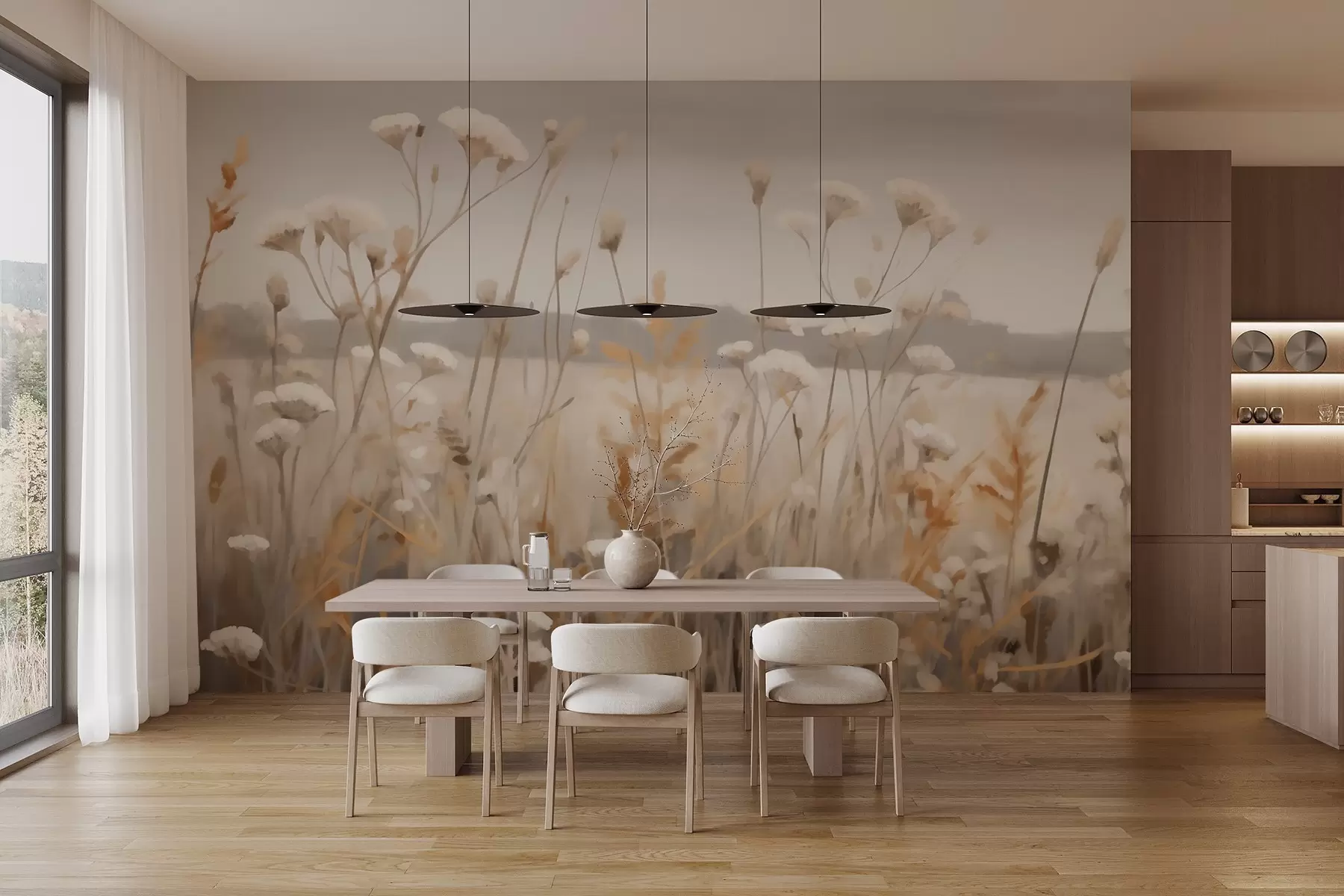 Fotobehang Wilde bloemen in het veld w03574