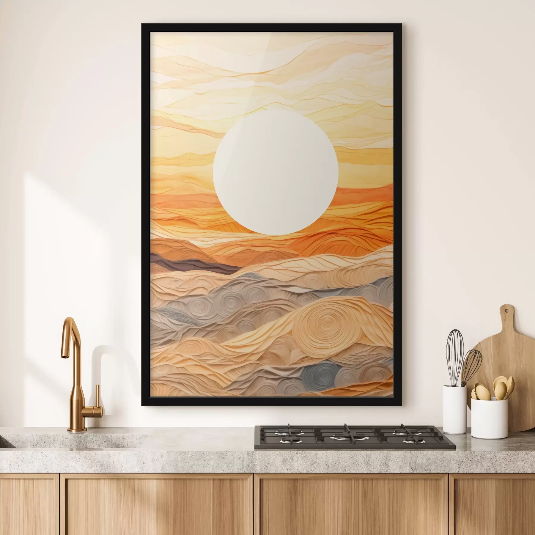 Fotobehang Zonsondergang Golven f43586